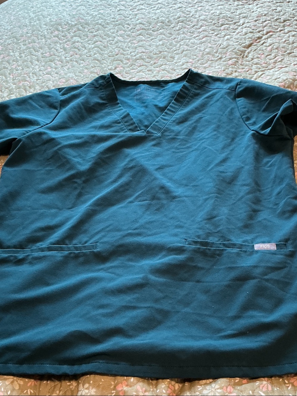 FIGS Men’s Teal V-Neck Medical Scrub Top/Jogger Scrubs M